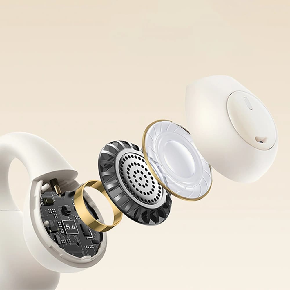 Baseus Bass 15 Clip OWS Vezeték nélküli Fülhallgató + Baseus Simple USB-C 3A 30cm Kábel Fehér - 14