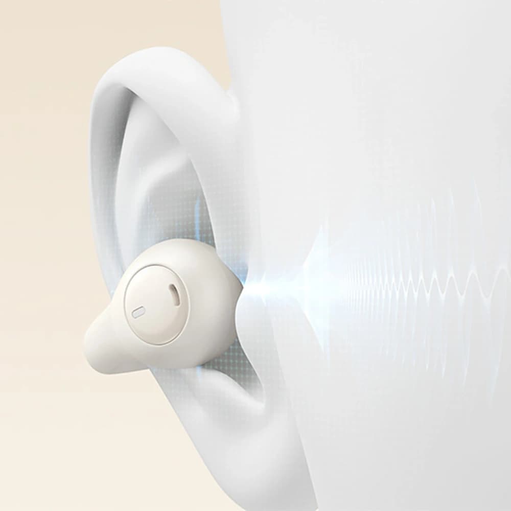 Baseus Bass 15 Clip OWS Vezeték nélküli Fülhallgató + Baseus Simple USB-C 3A 30cm Kábel Fehér - 15