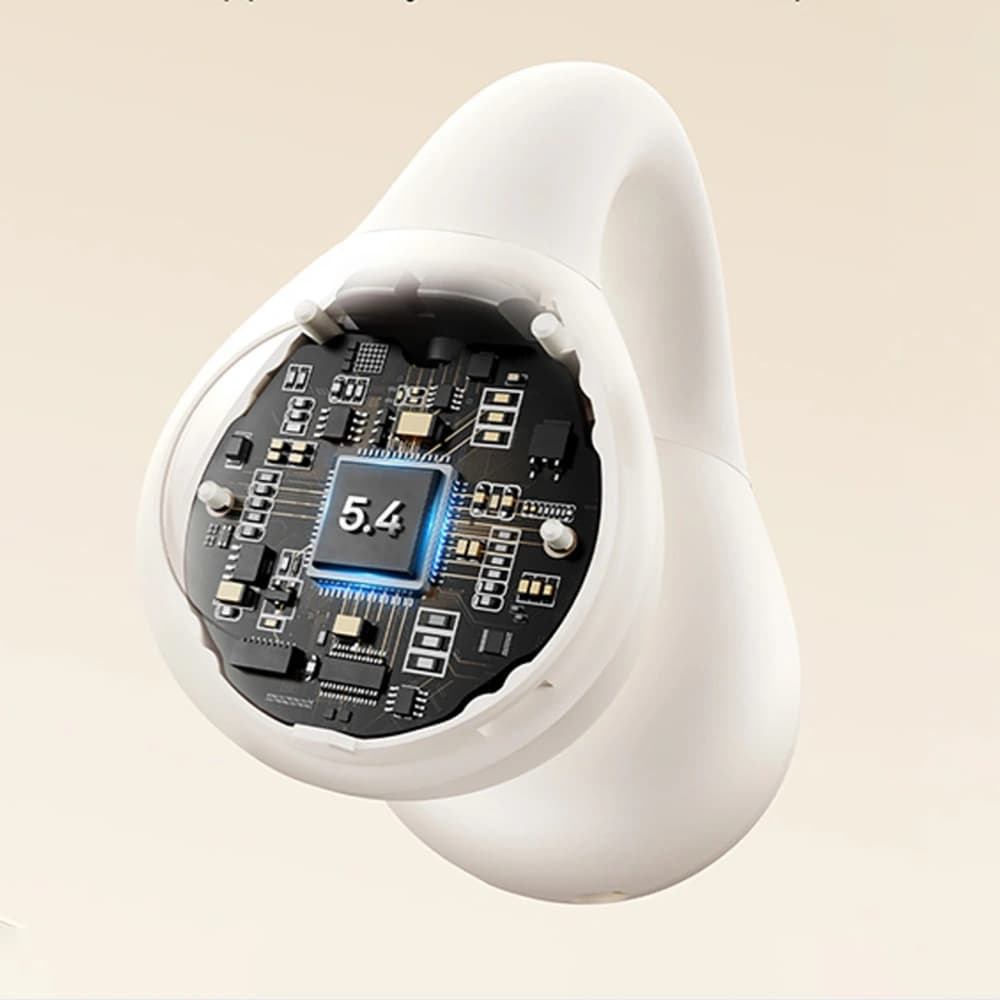 Baseus Bass 15 Clip OWS Vezeték nélküli Fülhallgató + Baseus Simple USB-C 3A 30cm Kábel Fehér - 17