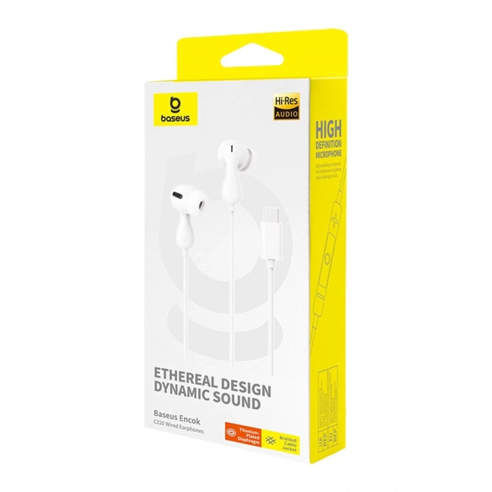 Căști In-Ear Baseus Encok CZ20 USB-C Alb - 6