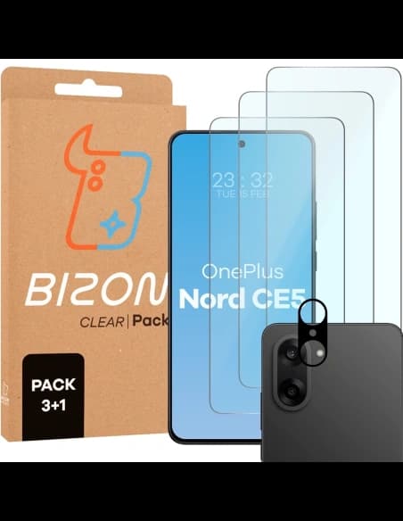 Bizon Clear 3x Bildschirmglas + Kameraglas OnePlus Nord CE5 5G