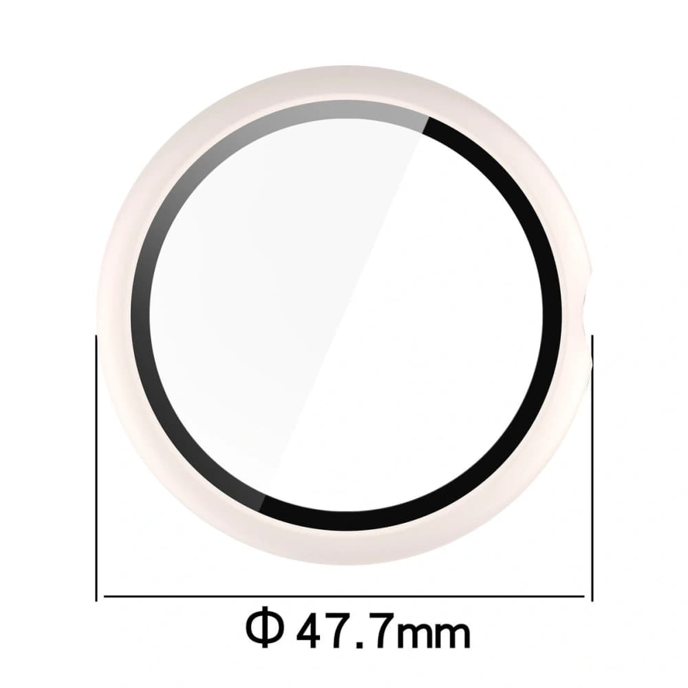 Bizon Case+Glass Hodinky Google Pixel Watch 4 45mm matná béžová - 2