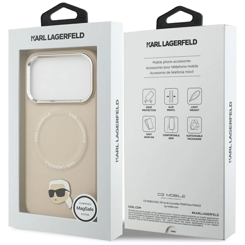 Karl Lagerfeld Karl Pin MagSafe Apple iPhone 17 Pro Max béžový - 8