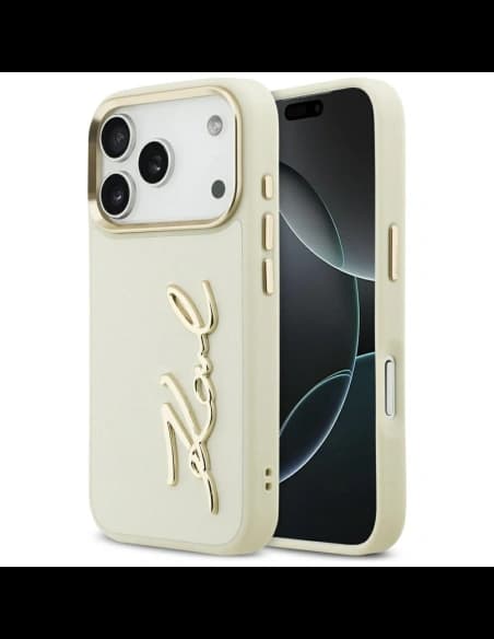 Karl Lagerfeld Karl Script Logo Apple iPhone 17 Pro bézs