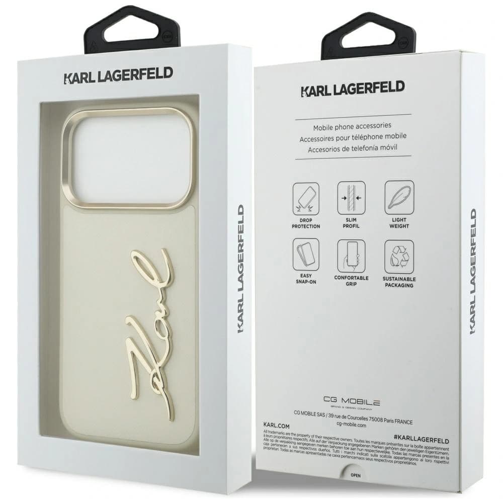 Karl Lagerfeld Karl Script Logo Apple iPhone 17 Pro bej - 8