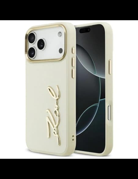 Karl Lagerfeld Karl Script Logo Apple iPhone 17 Pro Max béžový