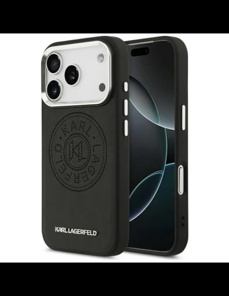 Karl Lagerfeld Point & Metal Logo MagSafe Apple iPhone 17 Pro Max černá