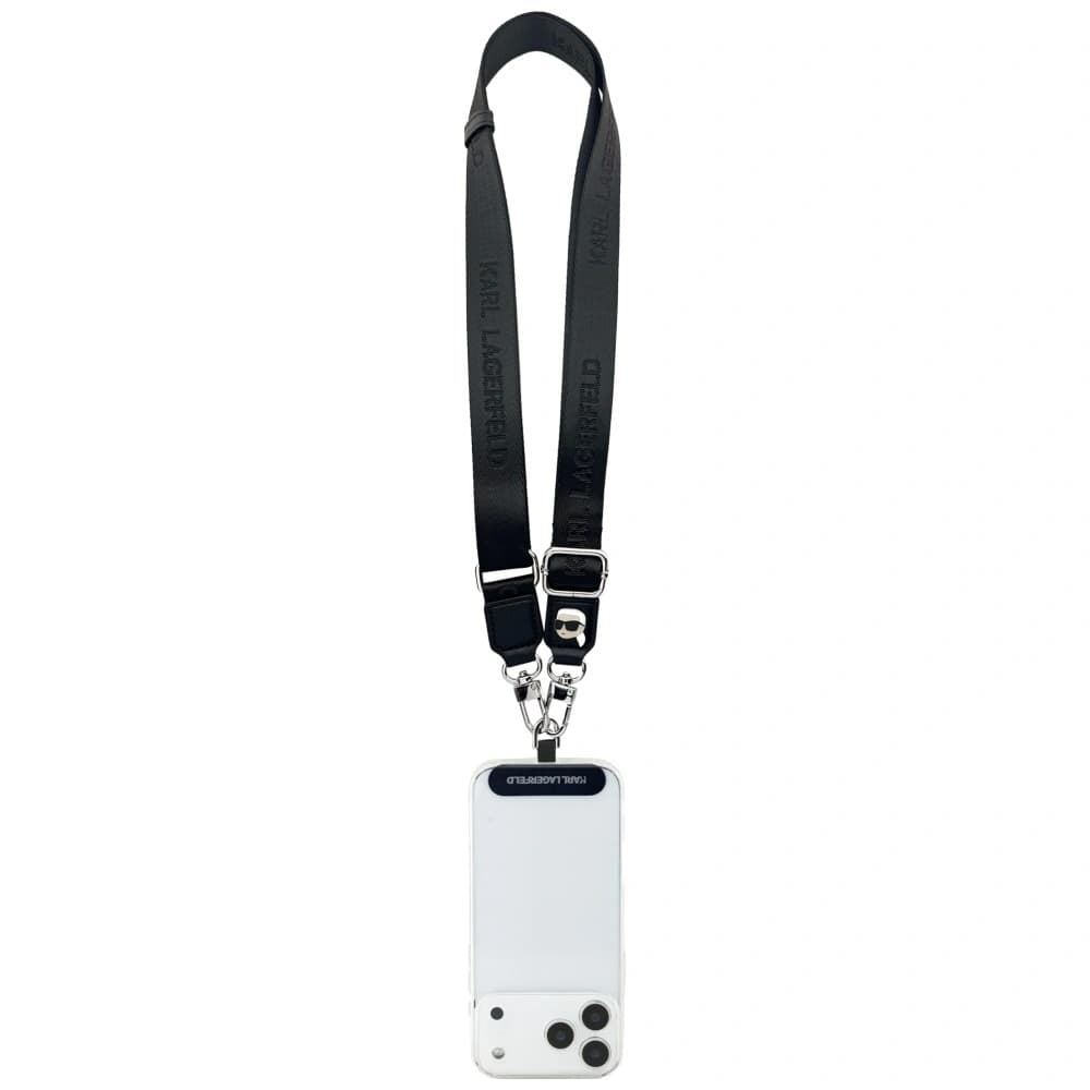 Karl Lagerfeld Universal Strap Tether Patch Karl Metall-Logo schwarz - 3