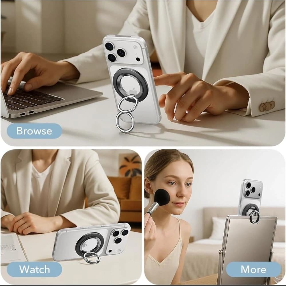 ESR Magnetic 360 Halolock MagSafe Phone Ring Black - 2