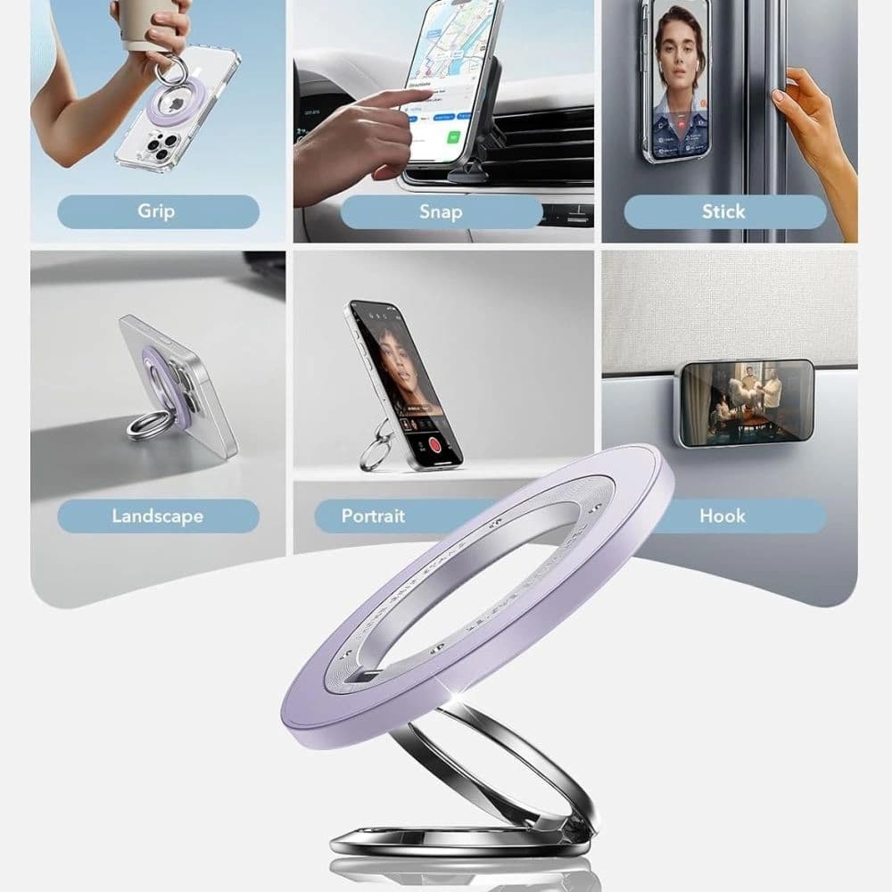 ESR Magnetic 360 Halolock MagSafe Telefonring Lavendel - 3