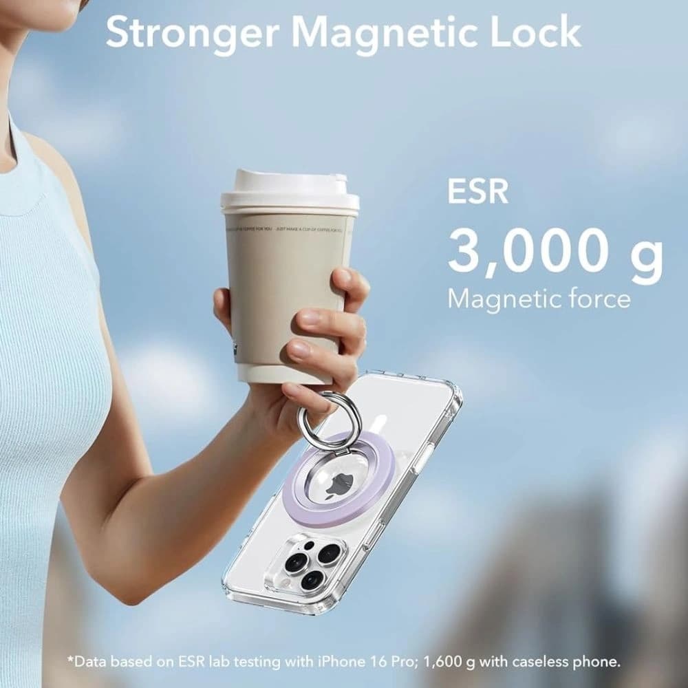 ESR Magnetic 360 Halolock MagSafe Telefonring Lavendel - 6