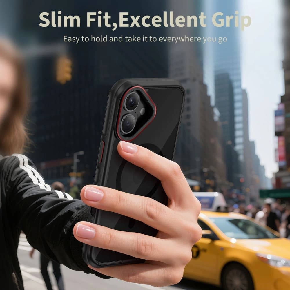 Tech-Protect MagHybrid MagSafe Apple iPhone 17 Black/red - 5