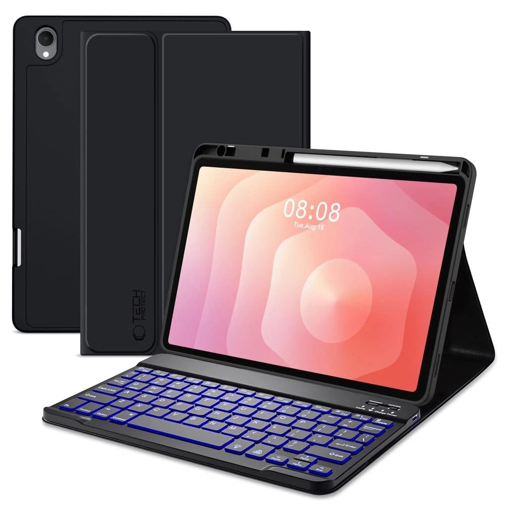 Tech-Protect Smartcase Toll + Billentyűzet Samsung Galaxy Tab S11 11.0 X730 / X736b Fekete - 1