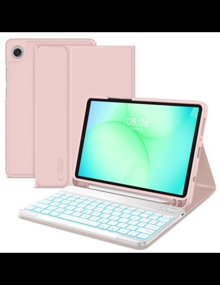 Tech-Protect Smartcase Pen + Keyboard Samsung Galaxy Tab A9 / A11 8.7 X110 / X115 / X133 / X135 Pink