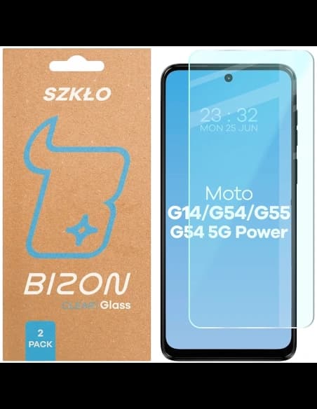 Bizon Glass Clear Duo Motorola Moto G14 4G / G54 5G / G54 Power 5G / G55 5G [2 BALENÍ]