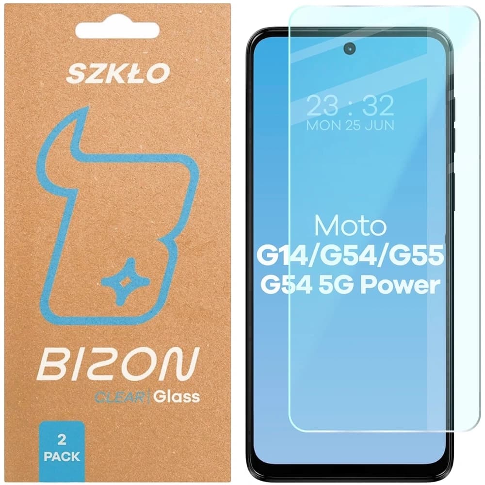 Bizon Glass Clear Duo Motorola Moto G14 4G / G54 5G / G54 Power 5G / G55 5G [2 BALENÍ] - 1