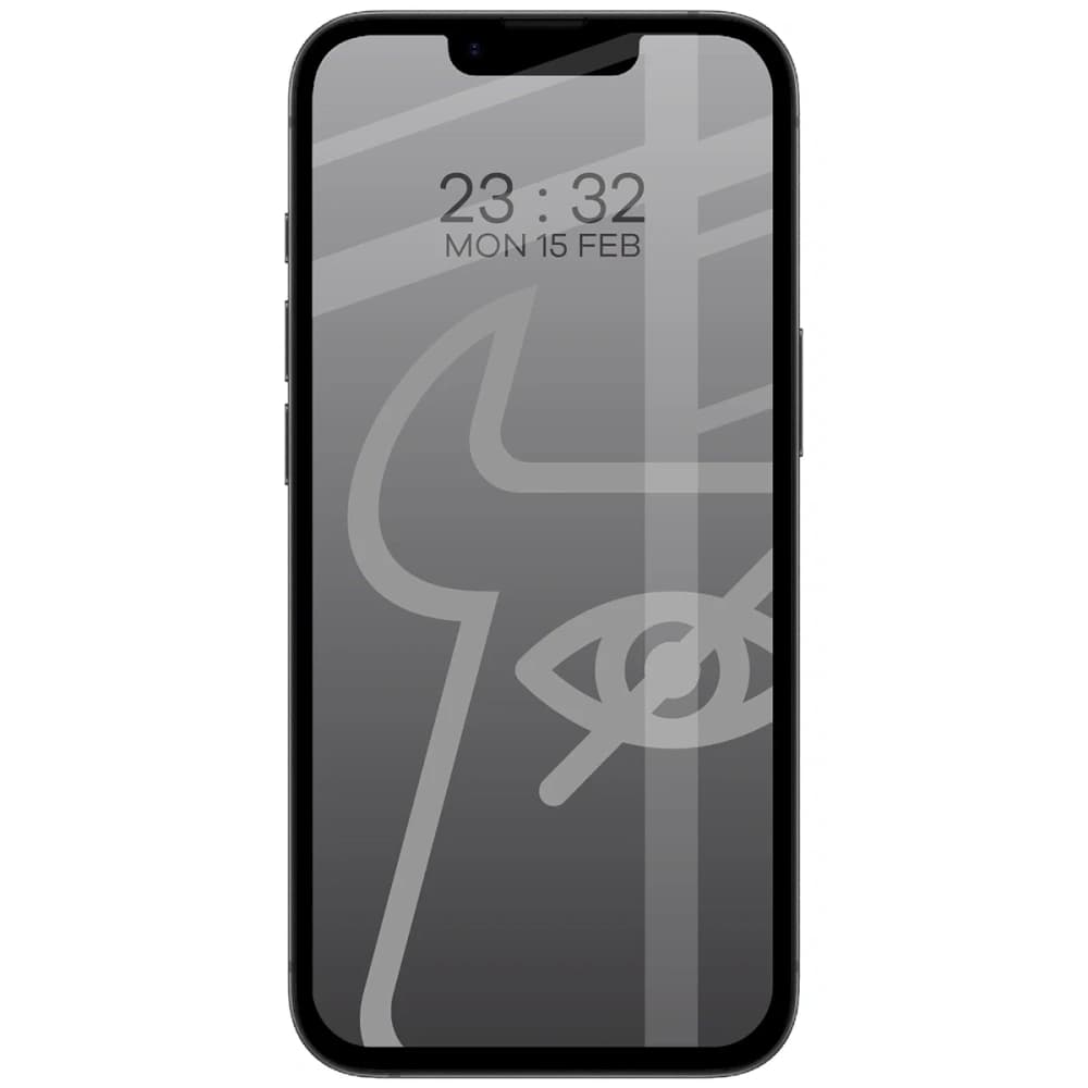 Bizon Glass Edge Shadow Duo Apple iPhone 16e / 14 / 13 Pro / 13 getönt mit einem schwarzen Rahmen [2 PACK] - 3