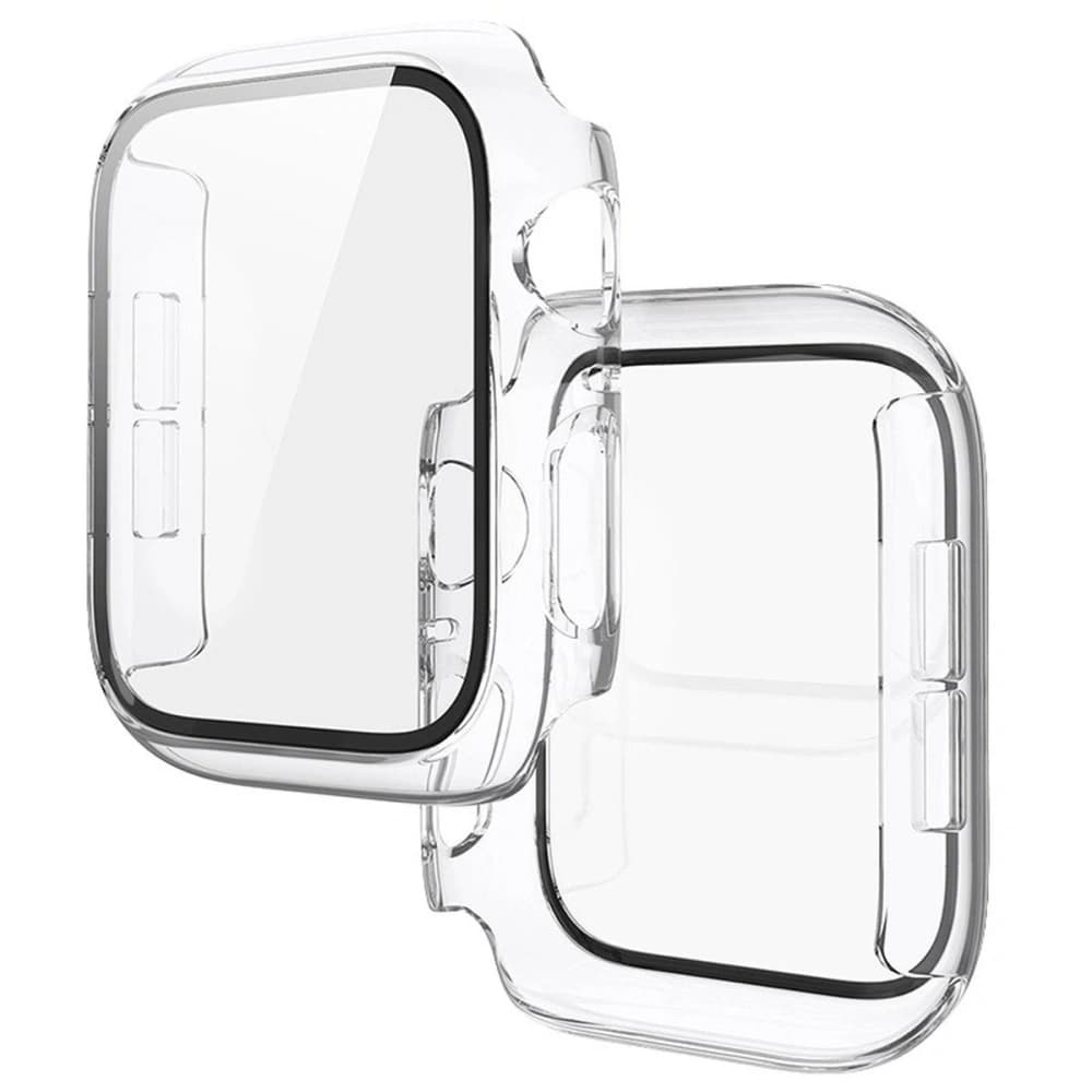 Bizon Case+Glass Hodinky Apple Watch SE 3 / SE 2 / SE / 6 / 5 / 4 44mm čiré