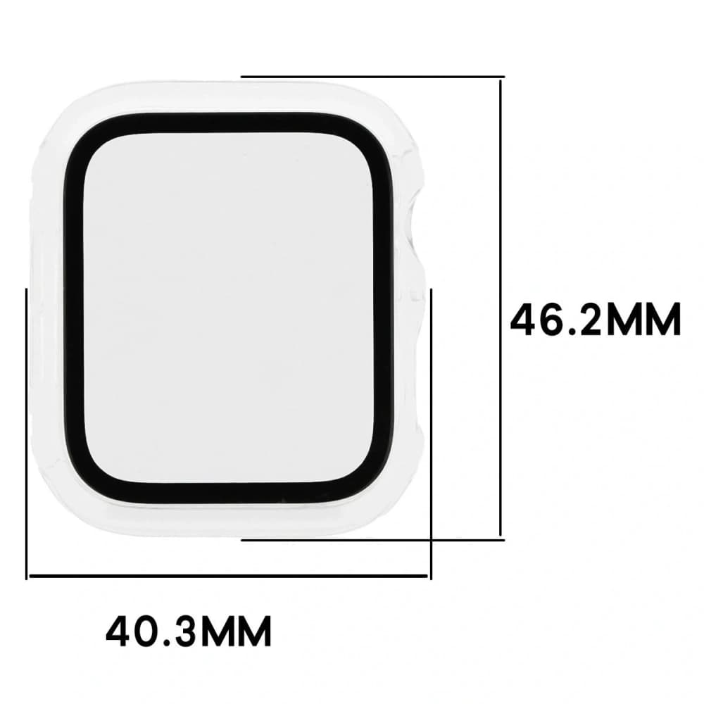 Bizon Case+Glass Hodinky Apple Watch SE 3 / SE 2 / SE / 6 / 5 / 4 44mm čiré - 2