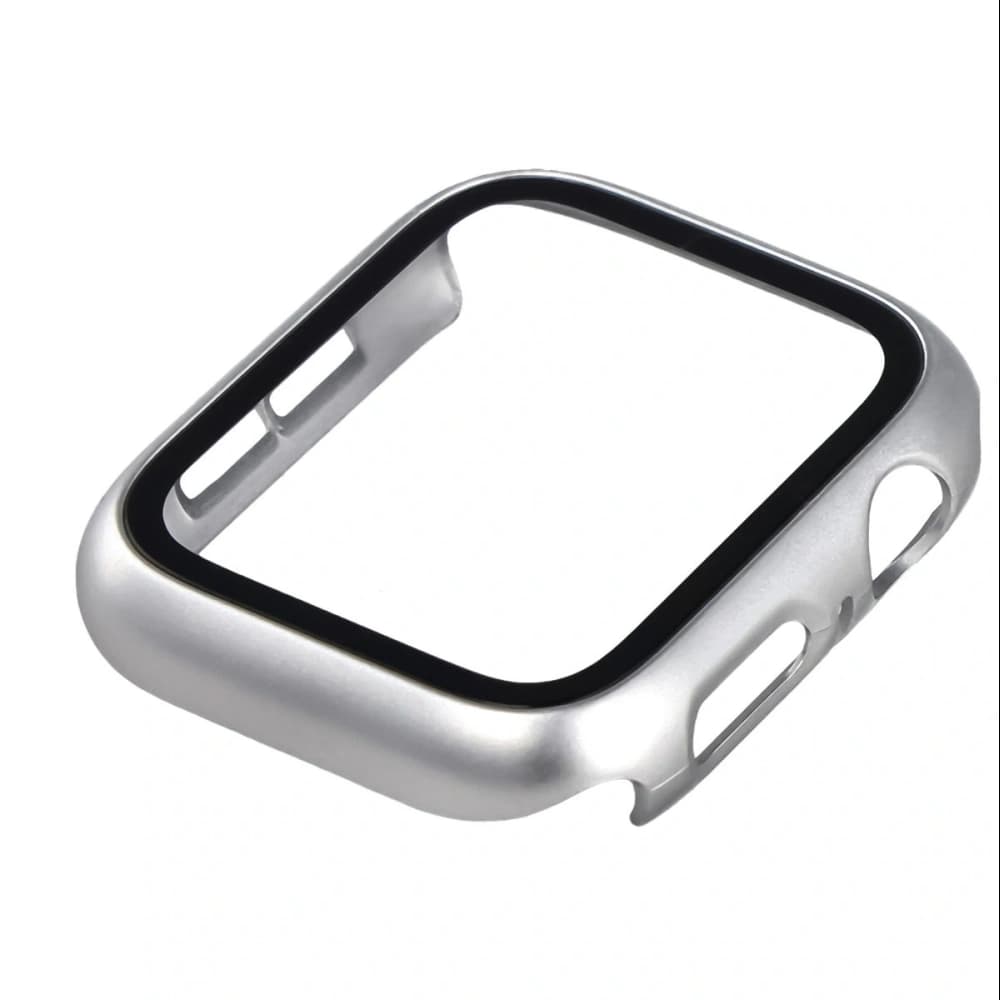 Bizon Case+Glass Hodinky Apple Watch SE 3 / SE 2 / SE / 6 / 5 / 4 44mm matný stříbrný - 6