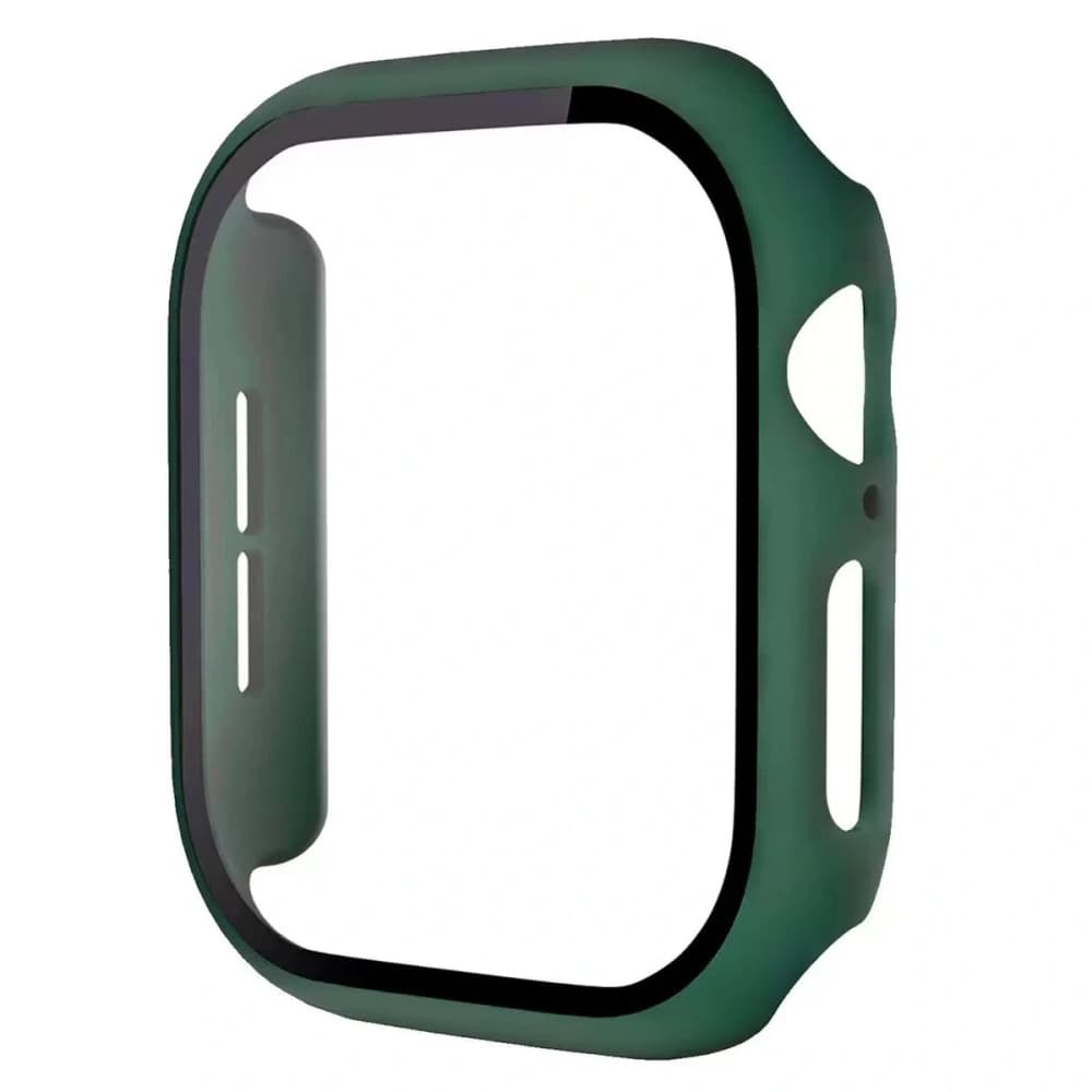 Bizon Case+Glass Hodinky Apple Watch SE 3 / SE 2 / SE / 6 / 5 / 4 44mm matná tmavě zelená - 3