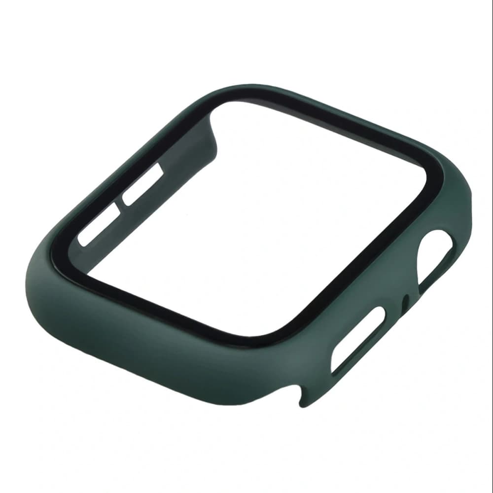 Bizon Case+Glass Hodinky Apple Watch SE 3 / SE 2 / SE / 6 / 5 / 4 44mm matná tmavě zelená - 7