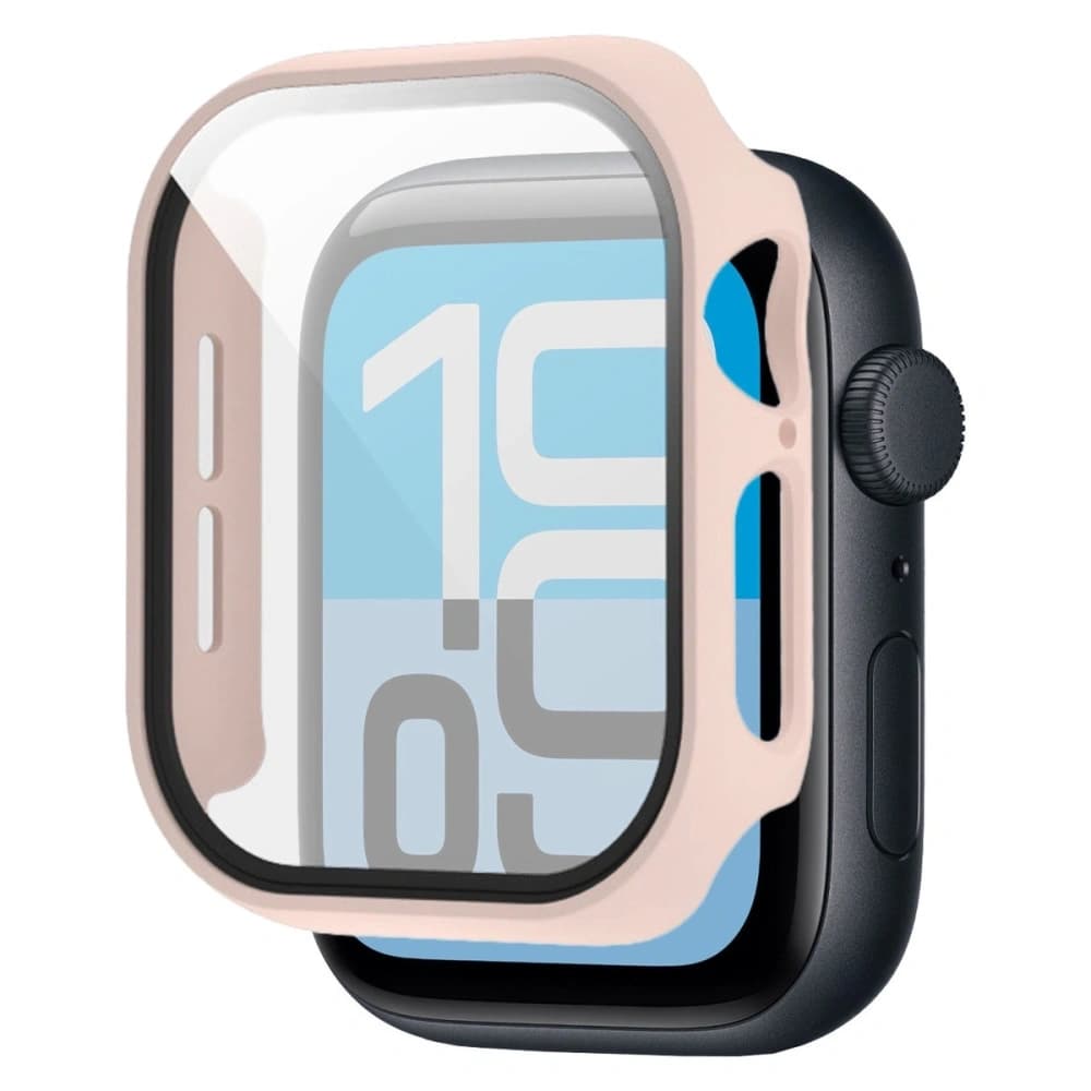 Bizon Case+Üveg Óra Apple Watch SE 3 / SE 2 / SE / 6 / 5 / 4 44mm matt rózsaszín - 5