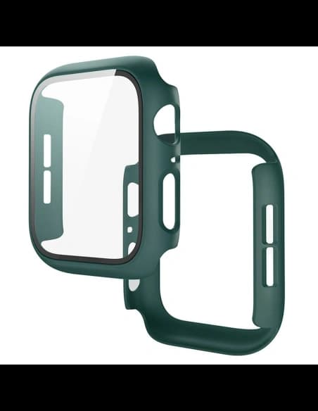 Bizon Case+Üveg Óra Apple Watch SE 3 / SE 2 / SE / 6 / 5 / 4 40mm matt sötétzöld