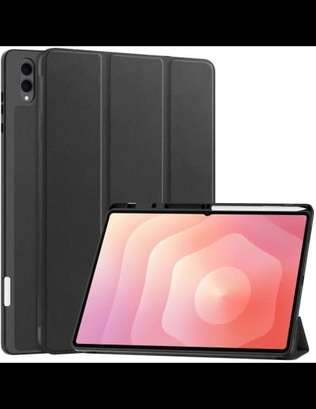 Etui z klapką Bizon Case Tab Lizard do Samsung Galaxy Tab S11 Ultra czarne