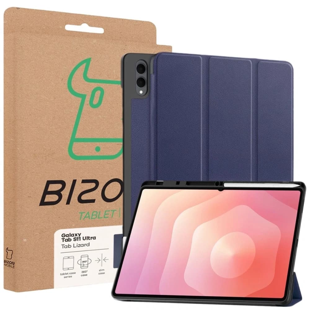 Husa Bizon Tab Lizard pentru Samsung Galaxy Tab S11 Ultra albastru marin - 9