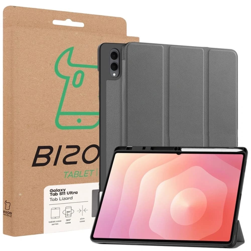 Caz Bizon Tab Lizard Samsung Galaxy Tab S11 Ultra gri - 9