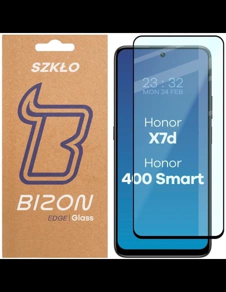 Bizon Glass Edge 2 Honor X7d / Honor 400 Smart černý rám