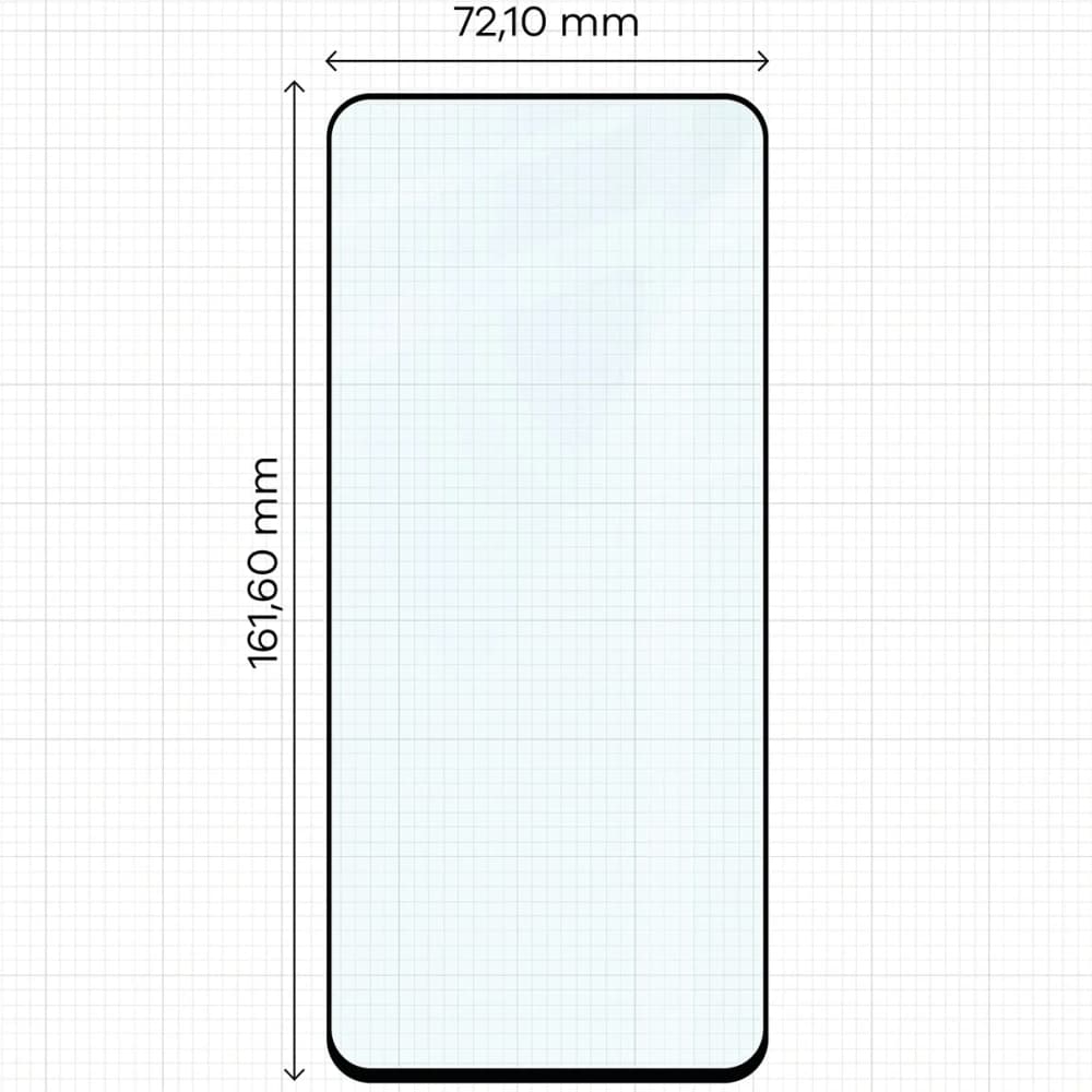 Bizon Glass Edge 2 Honor X7d / Honor 400 Smart černý rám - 2