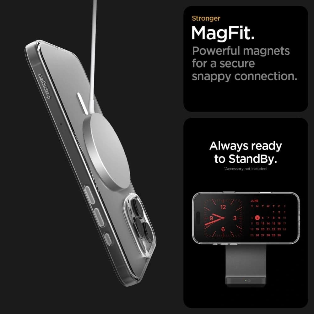 Spigen Thin Fit Mag MagSafe Apple iPhone 16 Pro Čirý/bílý - 11