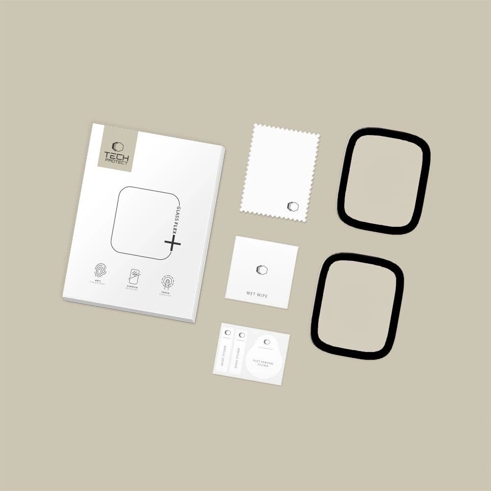 Tech-Protect Glass Flex+ Apple Watch 4/5/6/SE 1 / 2 / 3 44mm Fekete [2 CSOMAG] - 5