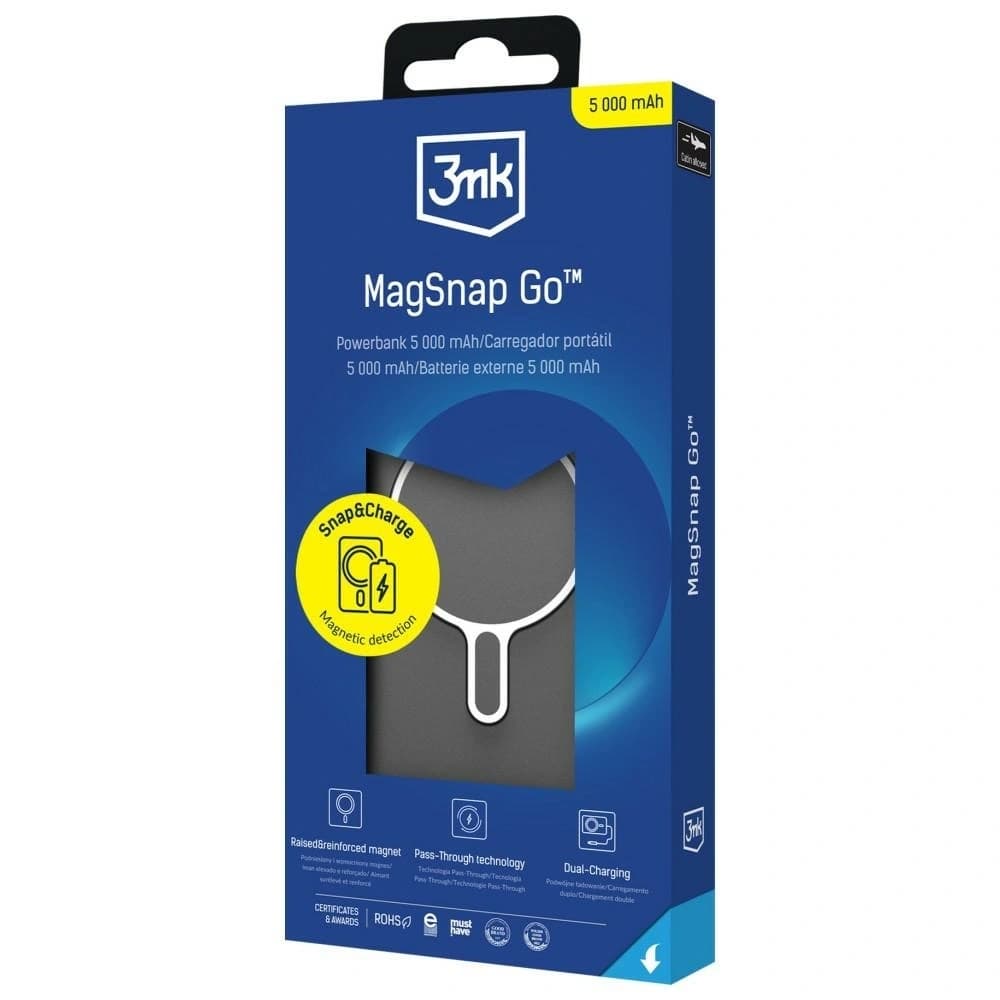 3MK MagSnap Go Powerbank 5000mAh 20W USB-C gri - 7