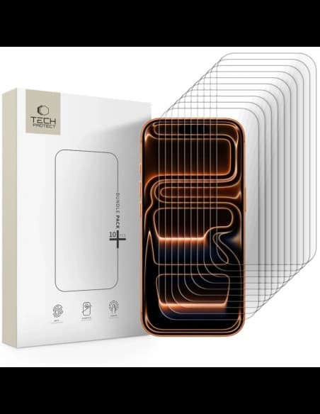 Tech-Protect Bundle Glass Apple iPhone 16 Pro Max / 17 Pro Max Čirý [10 BALENÍ]