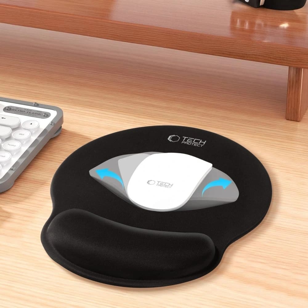Tech-Protect A200 Podložka pod myš s gelovým zápěstím 25x22,5 cm černá - 5