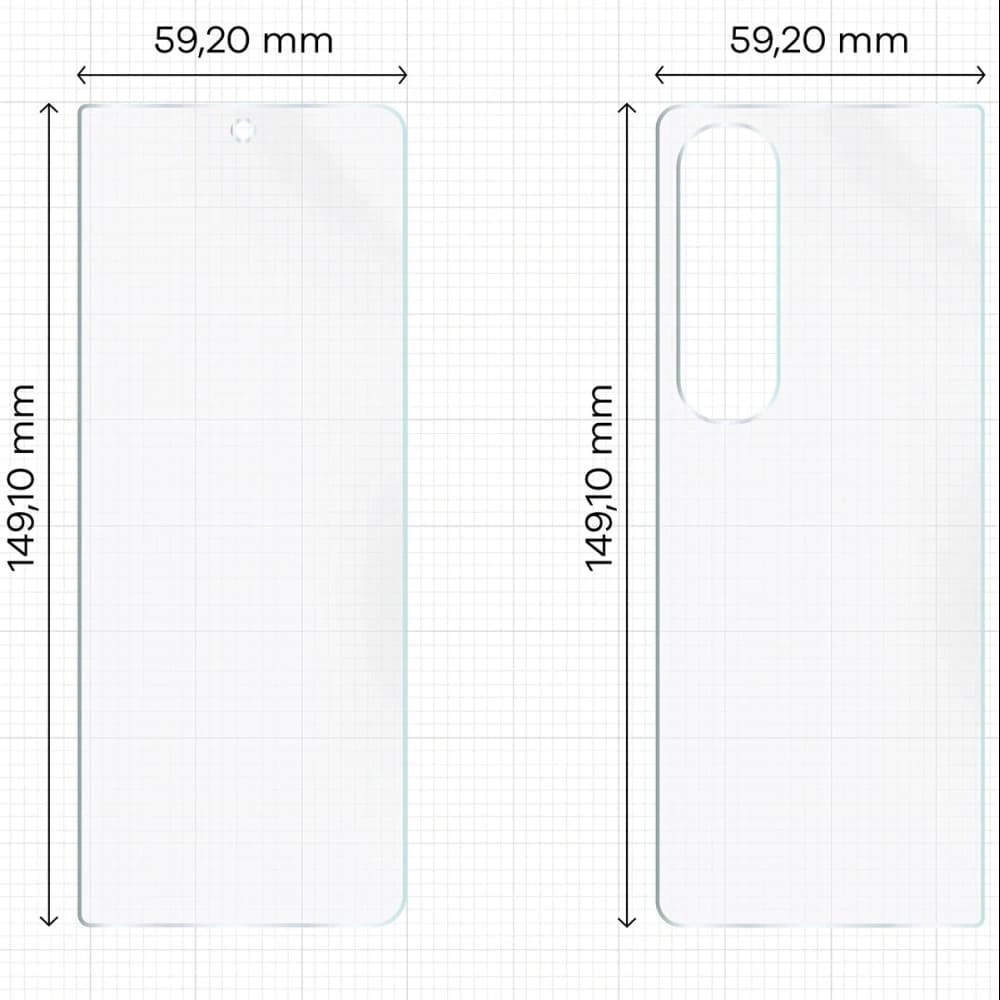 Folie hydrogelová na zadní a přední část Bizon Glass Hydrogel Pack pro Samsung Galaxy Z Fold4 - 2