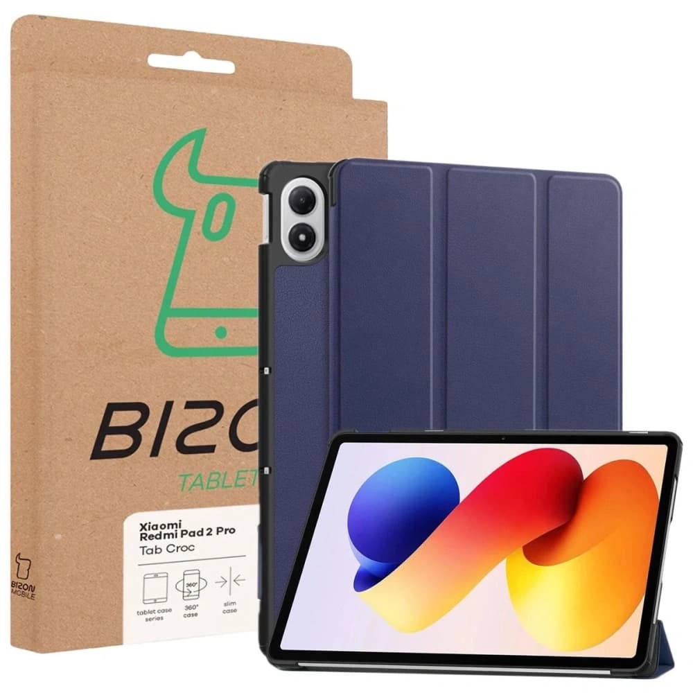 Etui mit Klappe Bizon Case Tab Croc für Xiaomi Redmi Pad 2 Pro marineblau - 8