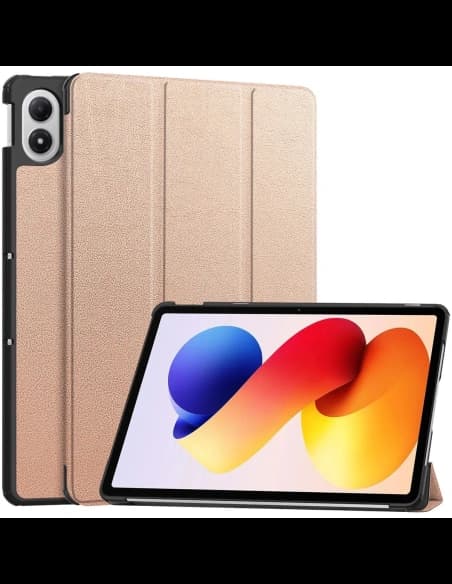Etui mit Klappe Bizon Case Tab Croc für Xiaomi Redmi Pad 2 Pro rosa-gold
