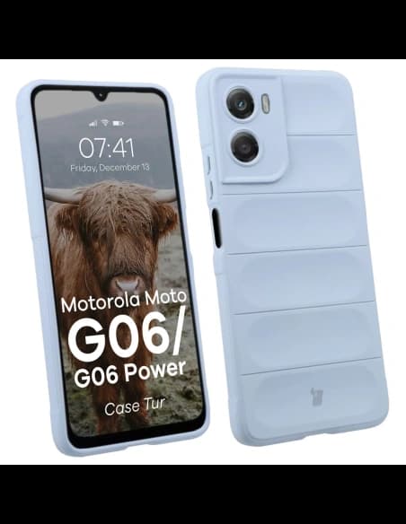 Pancerne etui Bizon Case Tur do Motorola Moto G06 4G / G06 Power 4 jasnoniebieskie