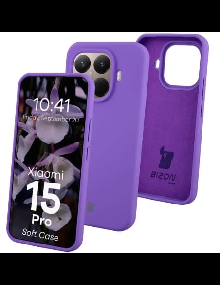 Silikonové etui Bizon Soft Case pro Xiaomi 15T Pro fialové