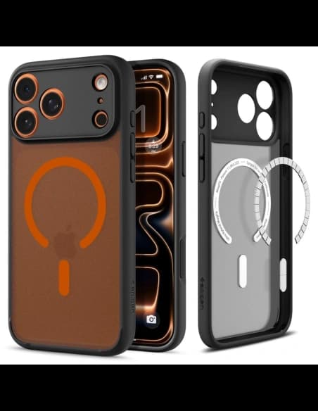 Spigen Ultra Hybrid Mag MagSafe Apple iPhone 17 Pro Max Frost Black/oranžová