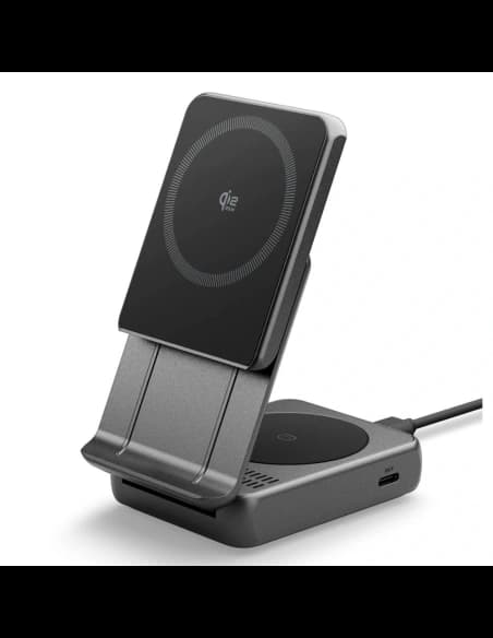 Spigen Essential EF302MOQ Qi 2.2 2in1 Magnetischer MagSafe Wireless Charger Schwarz