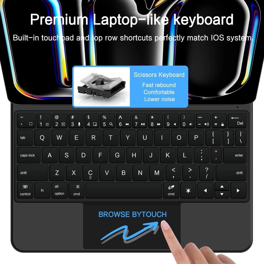 Tech-Protect SmartCase Magnetic + Tastatură Apple iPad Pro 13” 2024/2025 Negru - 6