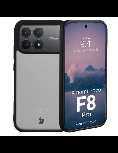 Bizon pouzdro Angelo Xiaomi POCO F8 Pro kouřové s černým rámem