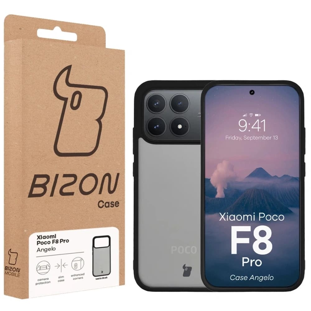 Bizon Case Angelo Xiaomi POCO F8 Pro rauchig mit schwarzem Rahmen - 6