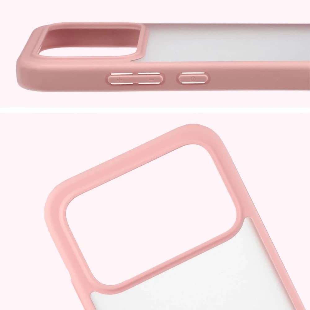 Husa Bizon Case Angelo Xiaomi POCO F8 Pro semi-transparentă cu un cadru roz deschis - 3