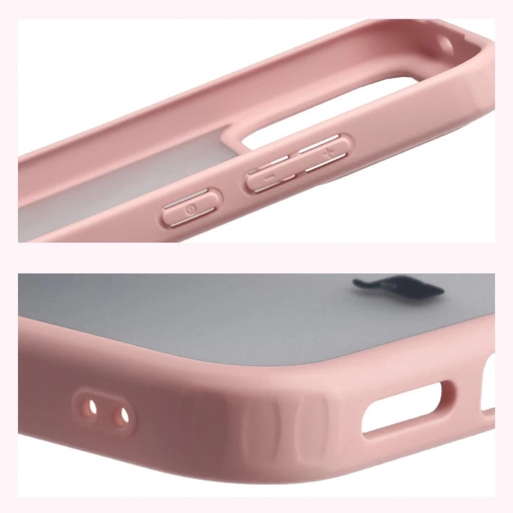 Husa Bizon Case Angelo Xiaomi POCO F8 Pro semi-transparentă cu un cadru roz deschis - 4
